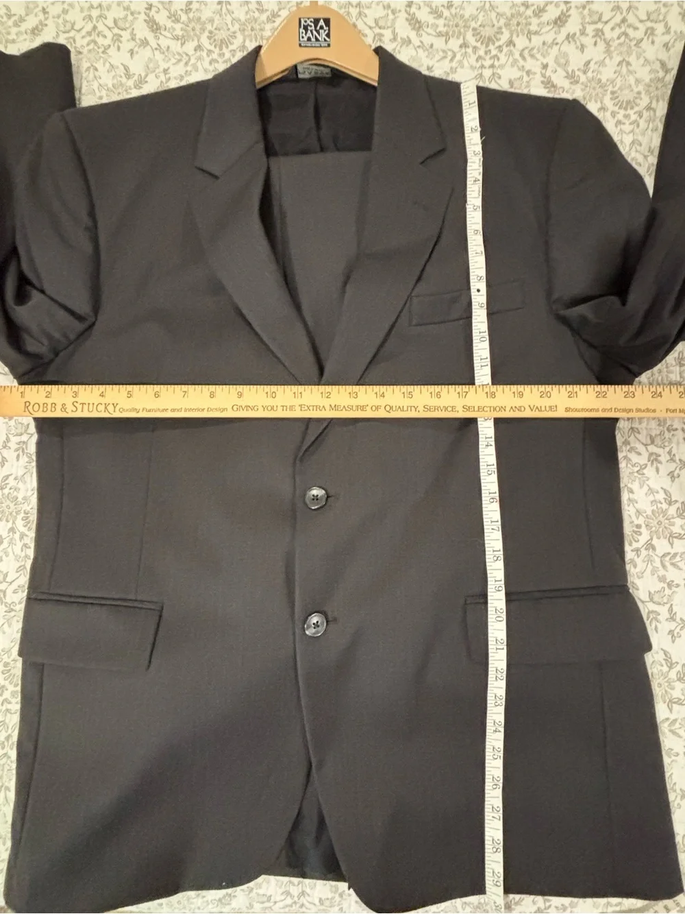 Jos. A. Bank Charcoal Two-Button Men's Suit Jacket